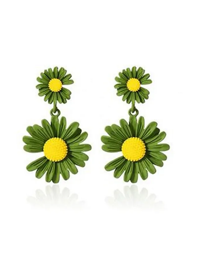 1 Pair Drop Earrings For Street Date Alloy Classic Daisy for Women