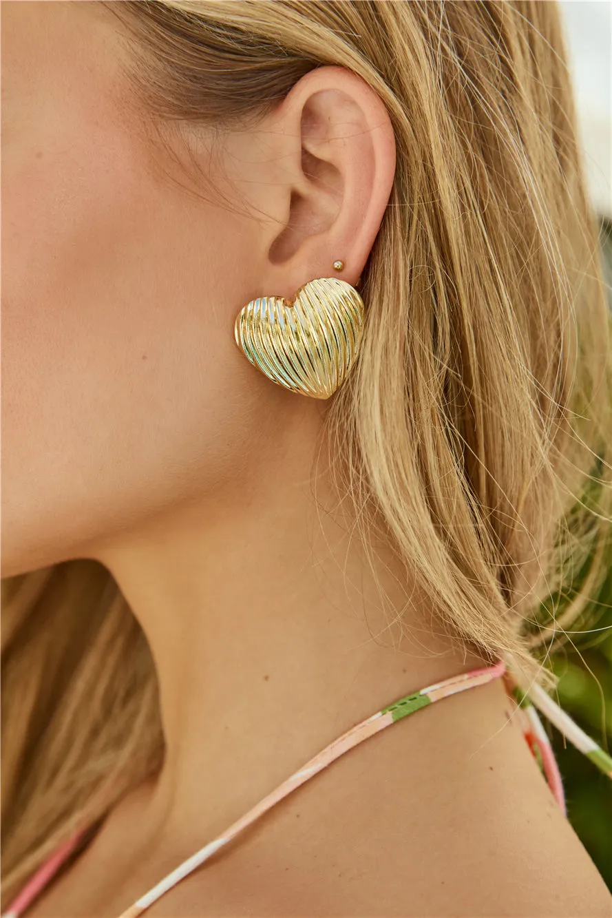 18k Gold Plated Ocean Kiss Earrings Gold