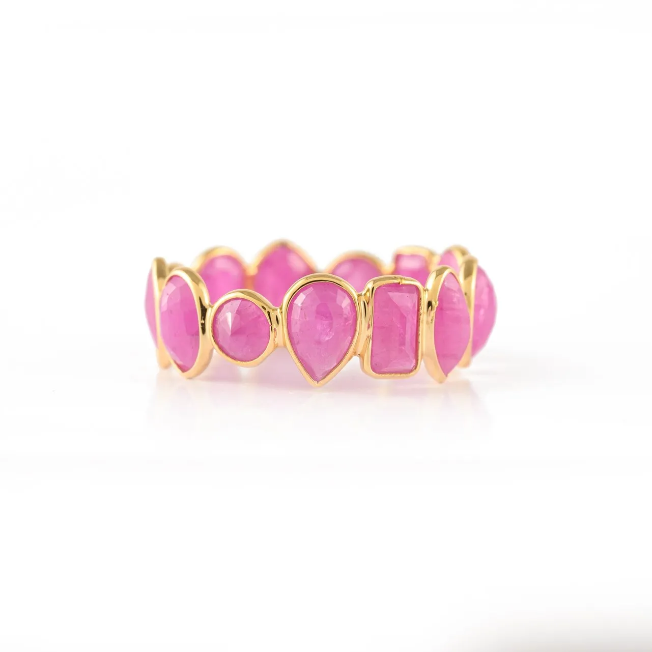 18K Gold Ruby Eternity Band