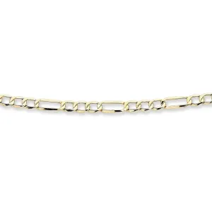 9ct Yellow Gold 1/3 Figaro Chain Necklace