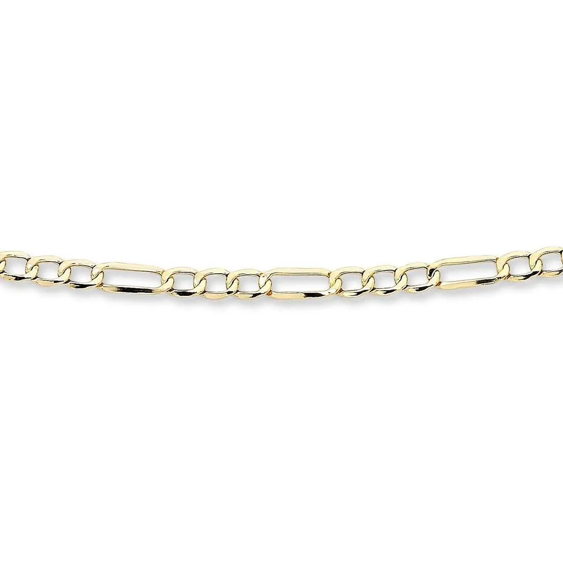 9ct Yellow Gold 1/3 Figaro Chain Necklace