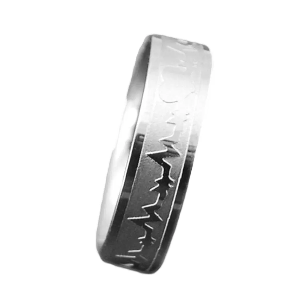 Alloy ECG Love Ring for Men And Women