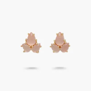 Amare Wear Rose Quartz Cluster Statement Studs