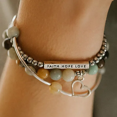 Anchor | Stone Beaded Charm Bracelet | African Turquoise