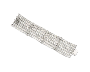 Art Deco Pearl and Diamond Bracelet