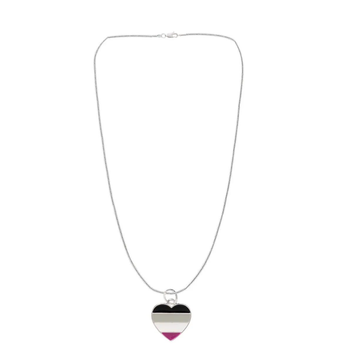 Asexual LGBTQ Pride Heart Necklaces