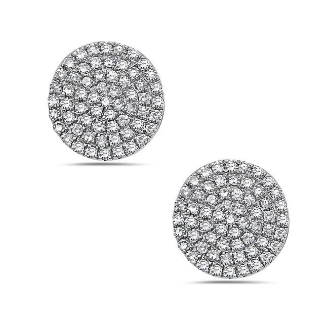 Bassali Pave Disc Earrings