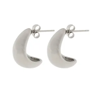 Beaux - Classic Chunky Stud Earrings Silver