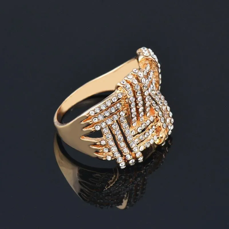 Big Hollow Weave Shaped Finger Rings Charm Jewelry