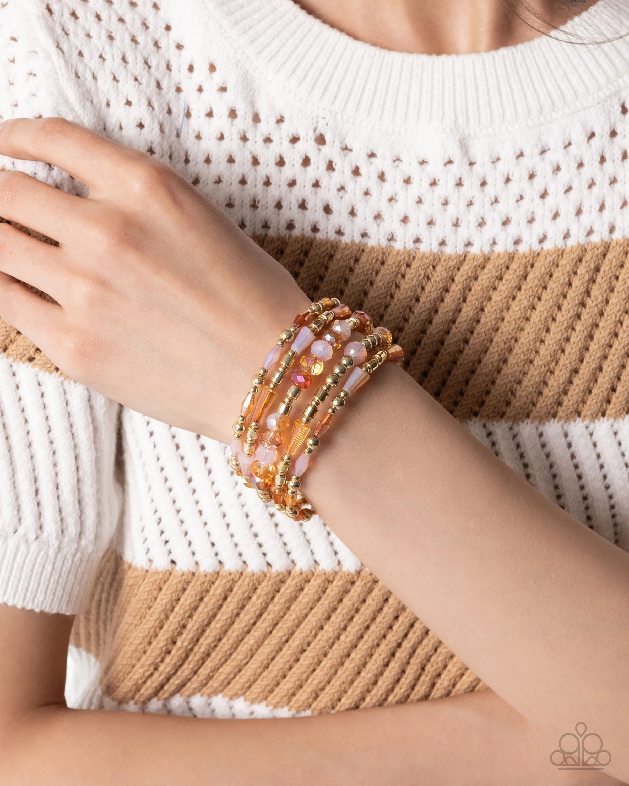 Bracelets Seasoned Stack - Orange B2329