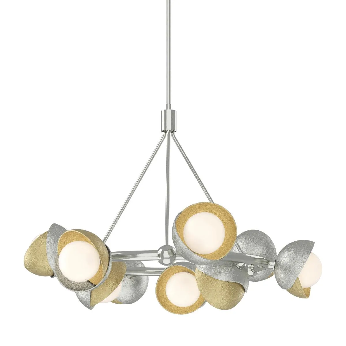 Brooklyn 32 in. 9 lights Pendant Light Sterling Finish