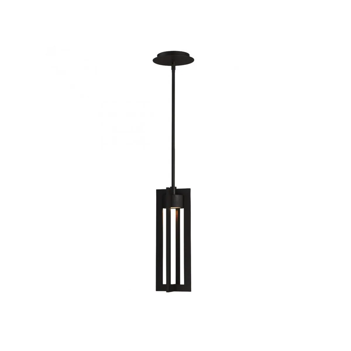 Chamber 16 in. LED Pendant Light Black Finish