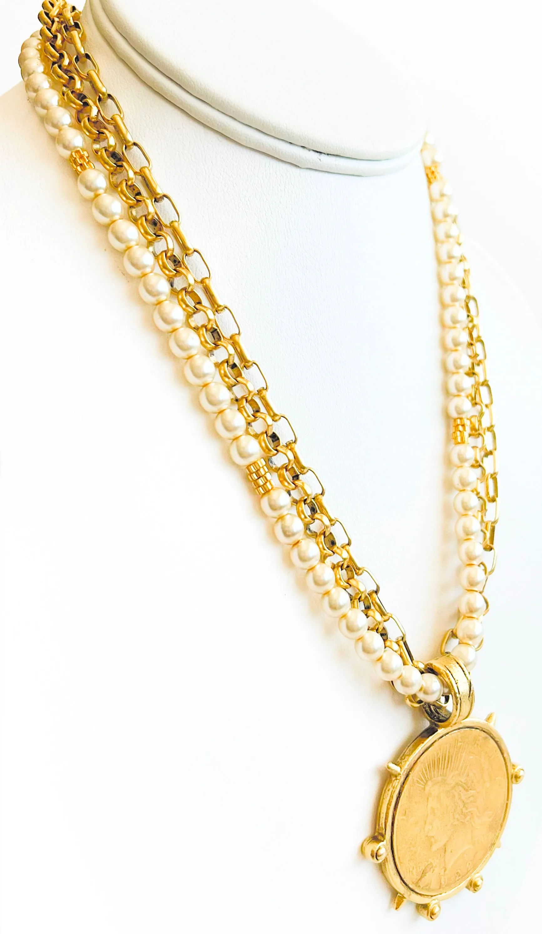 Chunky Coin Layered Necklace