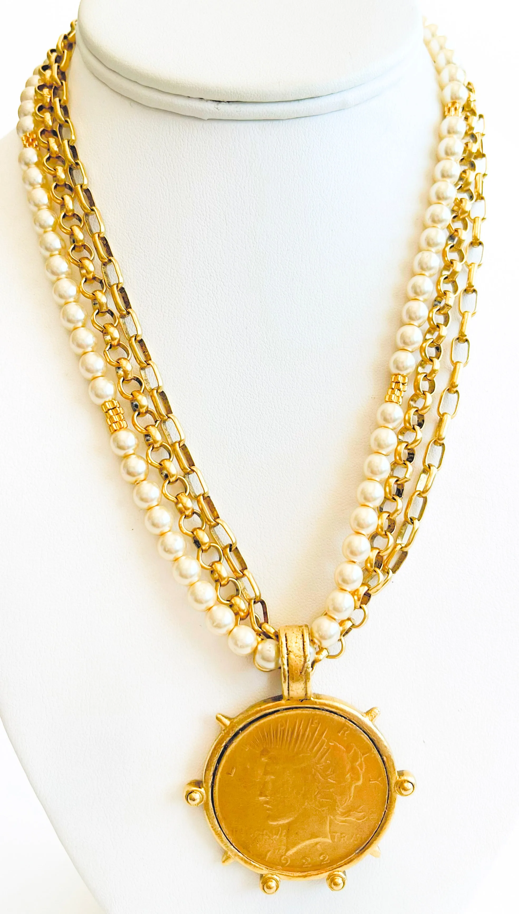 Chunky Coin Layered Necklace