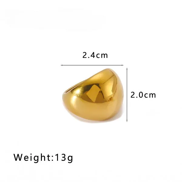 Chunky Cupola Gold Ring JLTR0442