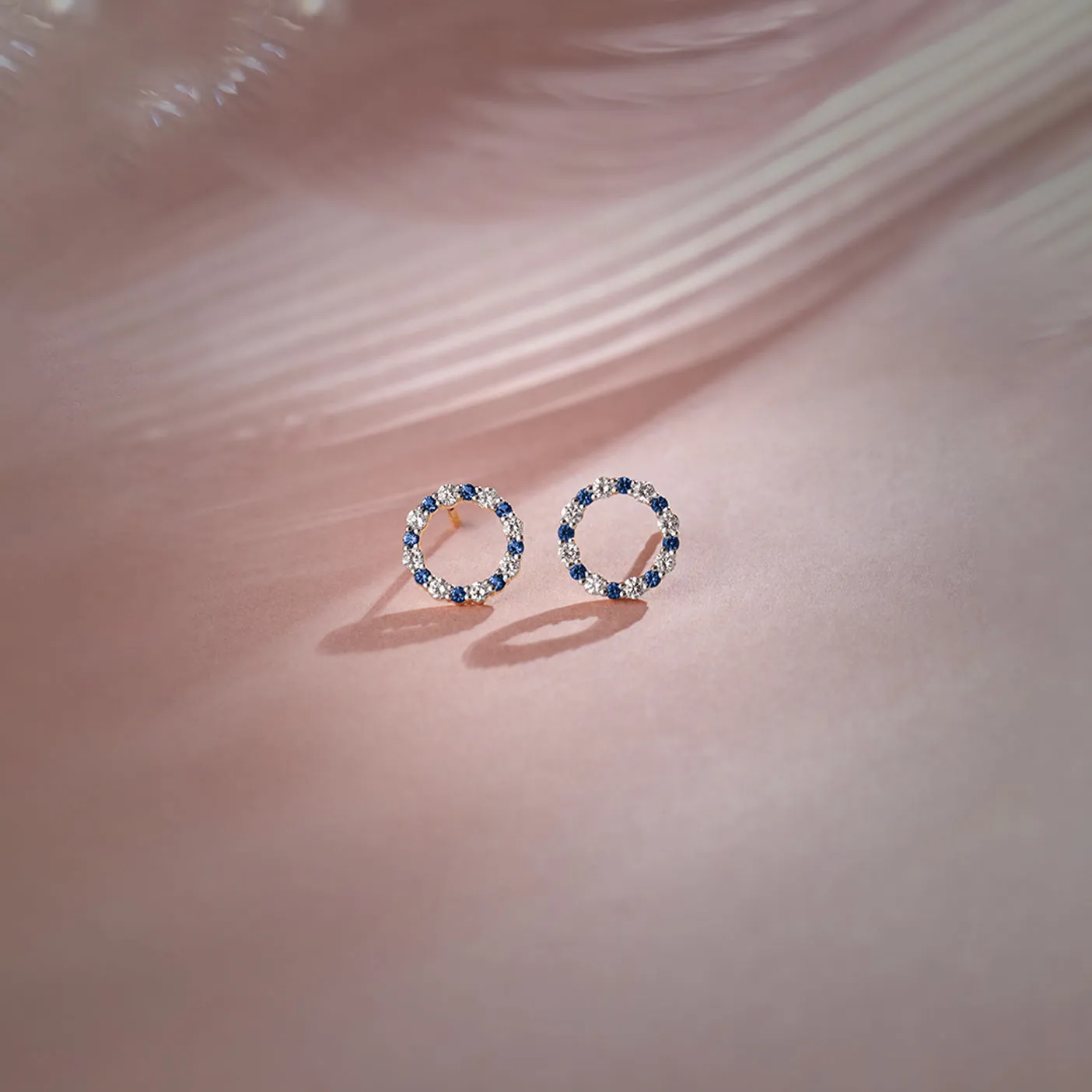 Circular Diamond Earrings