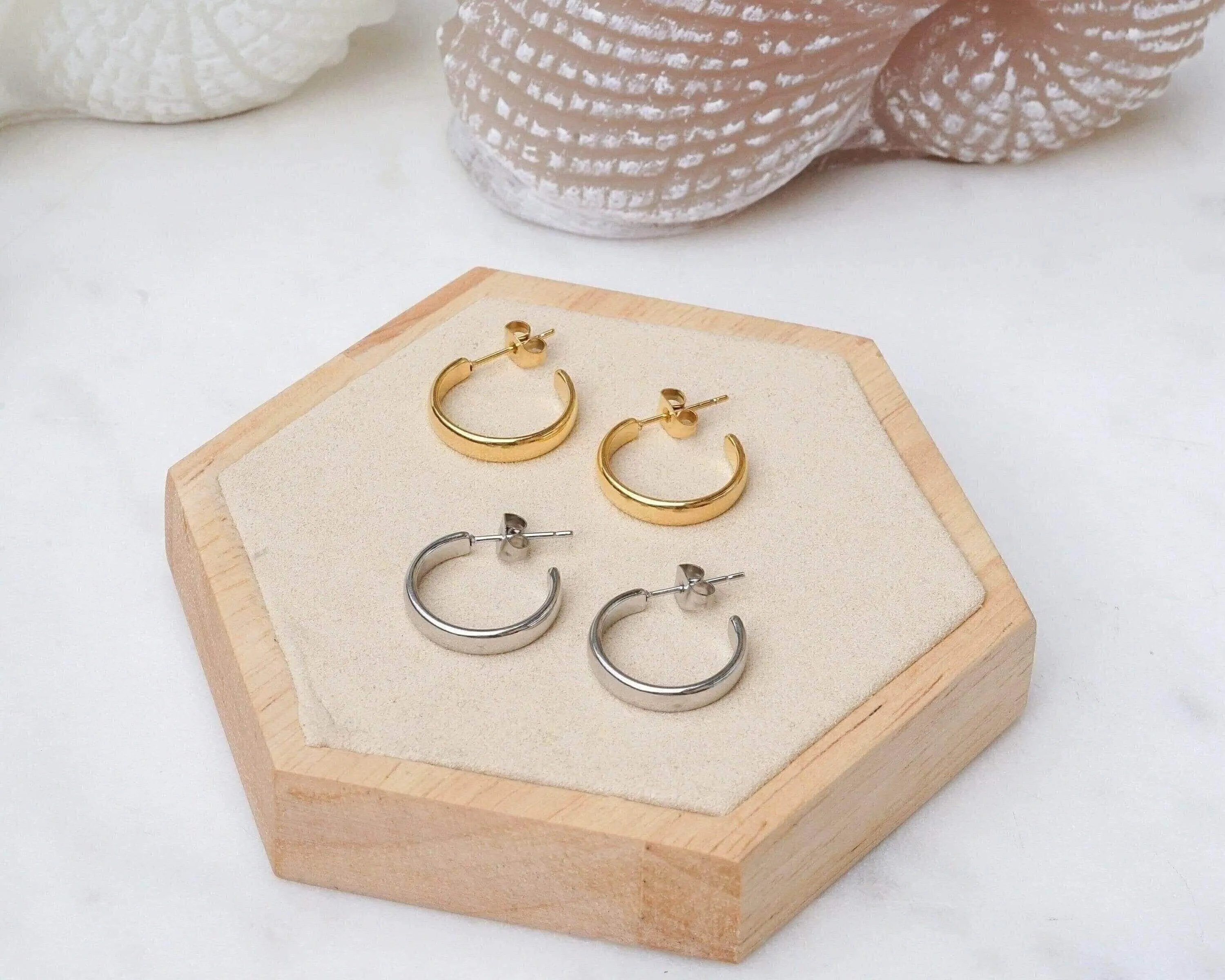 Classic Gold Medium Hoop Earrings