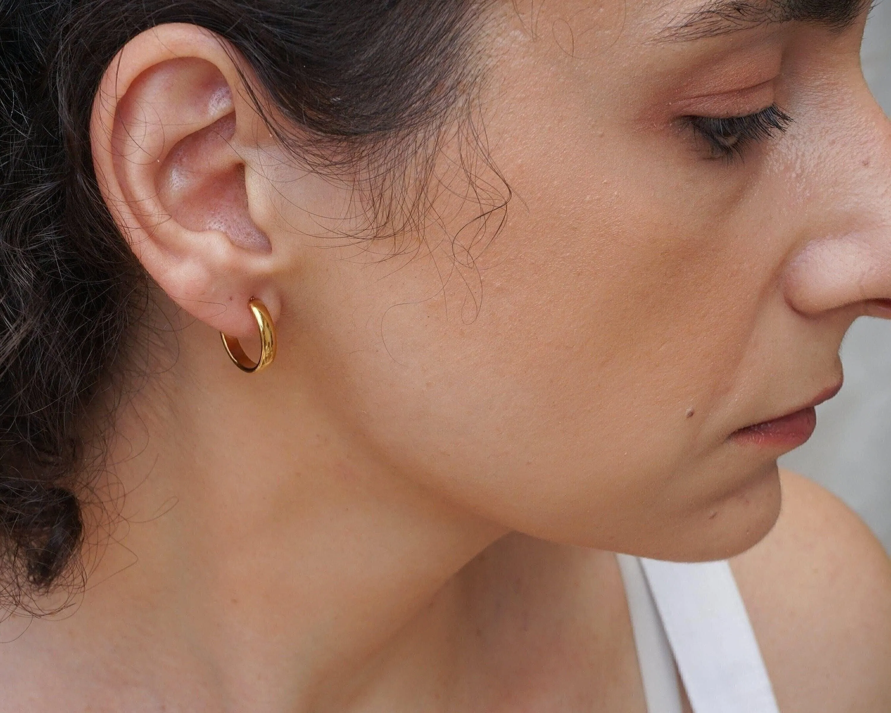 Classic Gold Medium Hoop Earrings