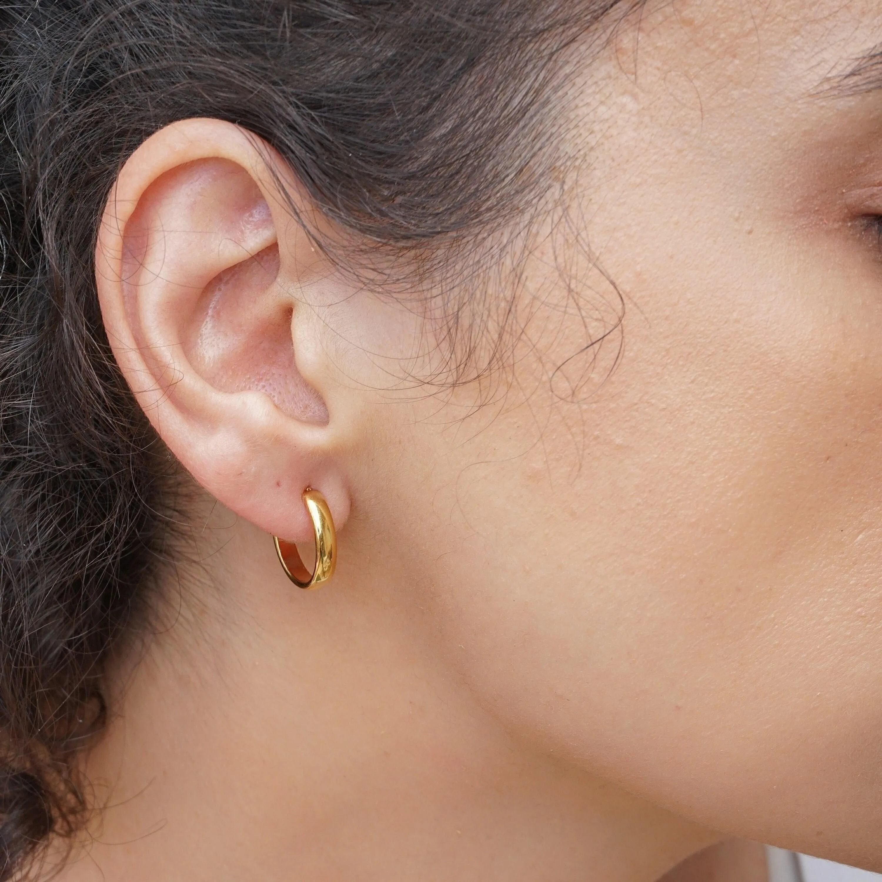 Classic Gold Medium Hoop Earrings