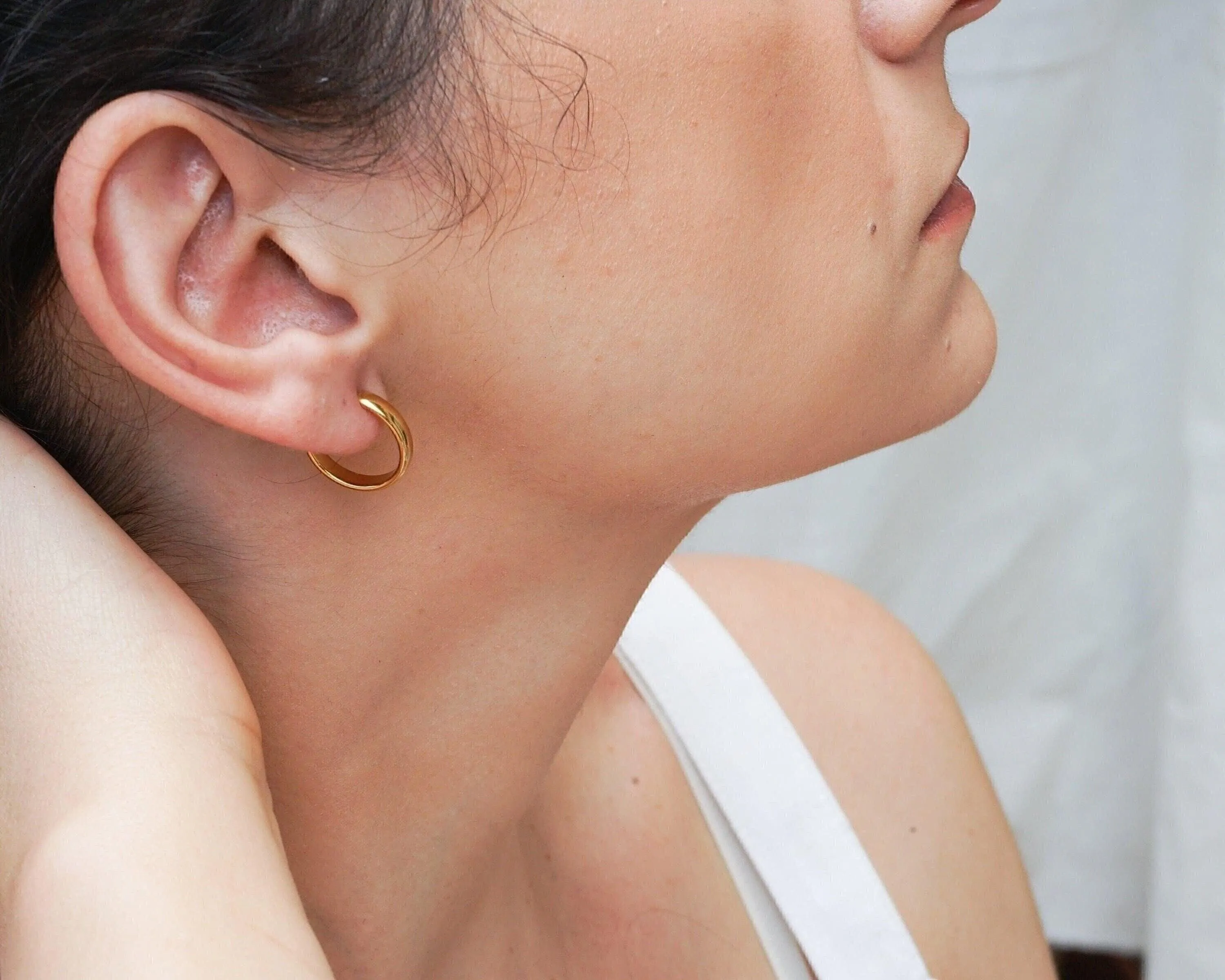 Classic Gold Medium Hoop Earrings