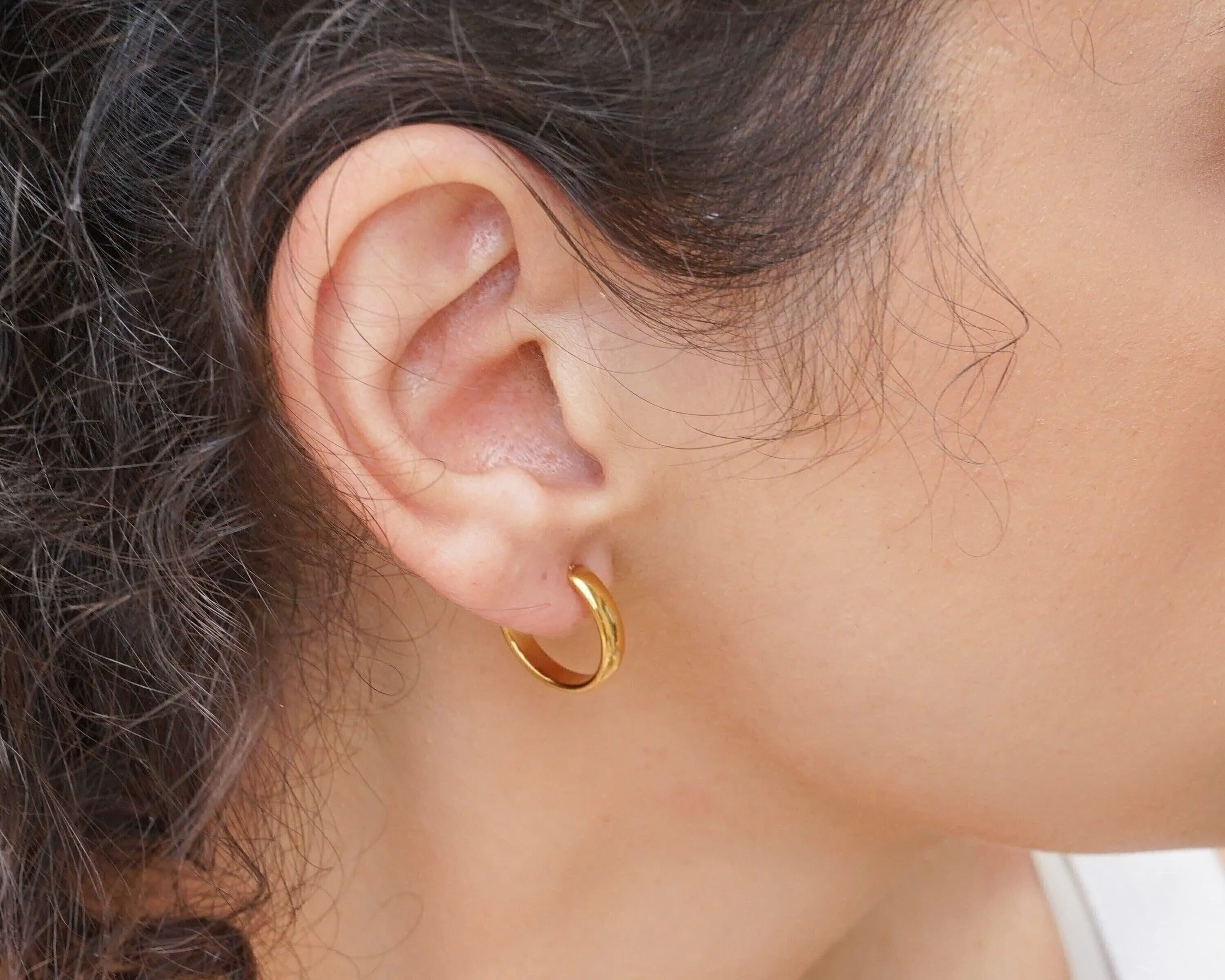 Classic Gold Medium Hoop Earrings