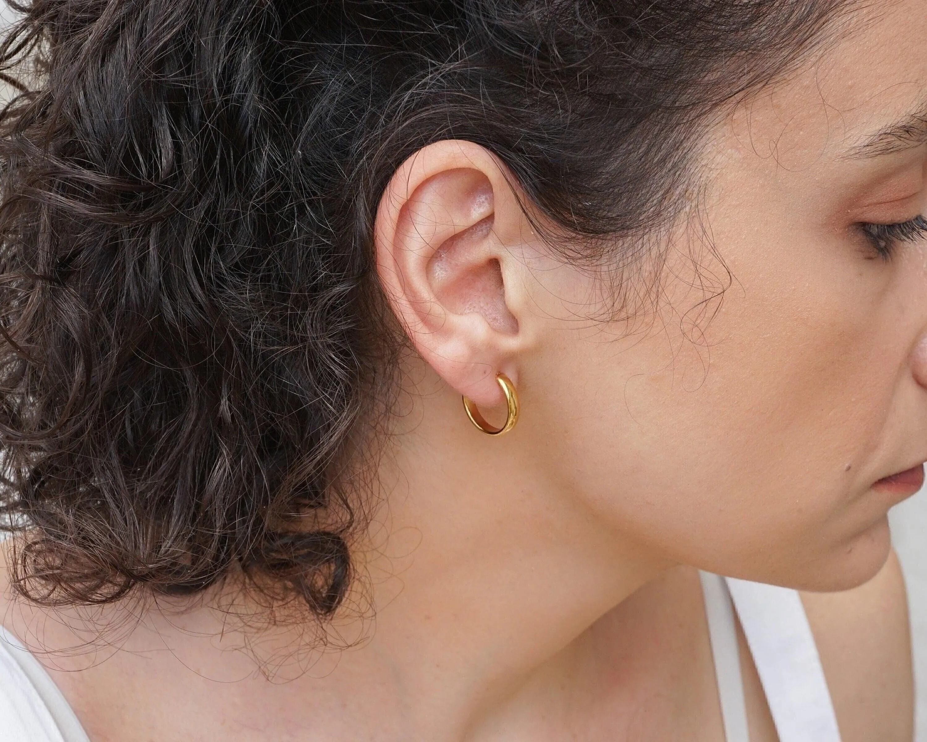 Classic Gold Medium Hoop Earrings