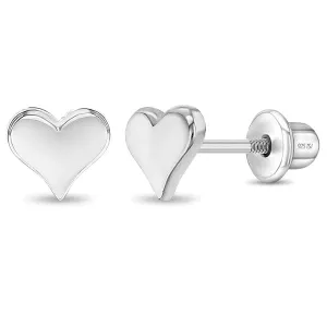 Classic Heart Childrens Earriings - Screw Back