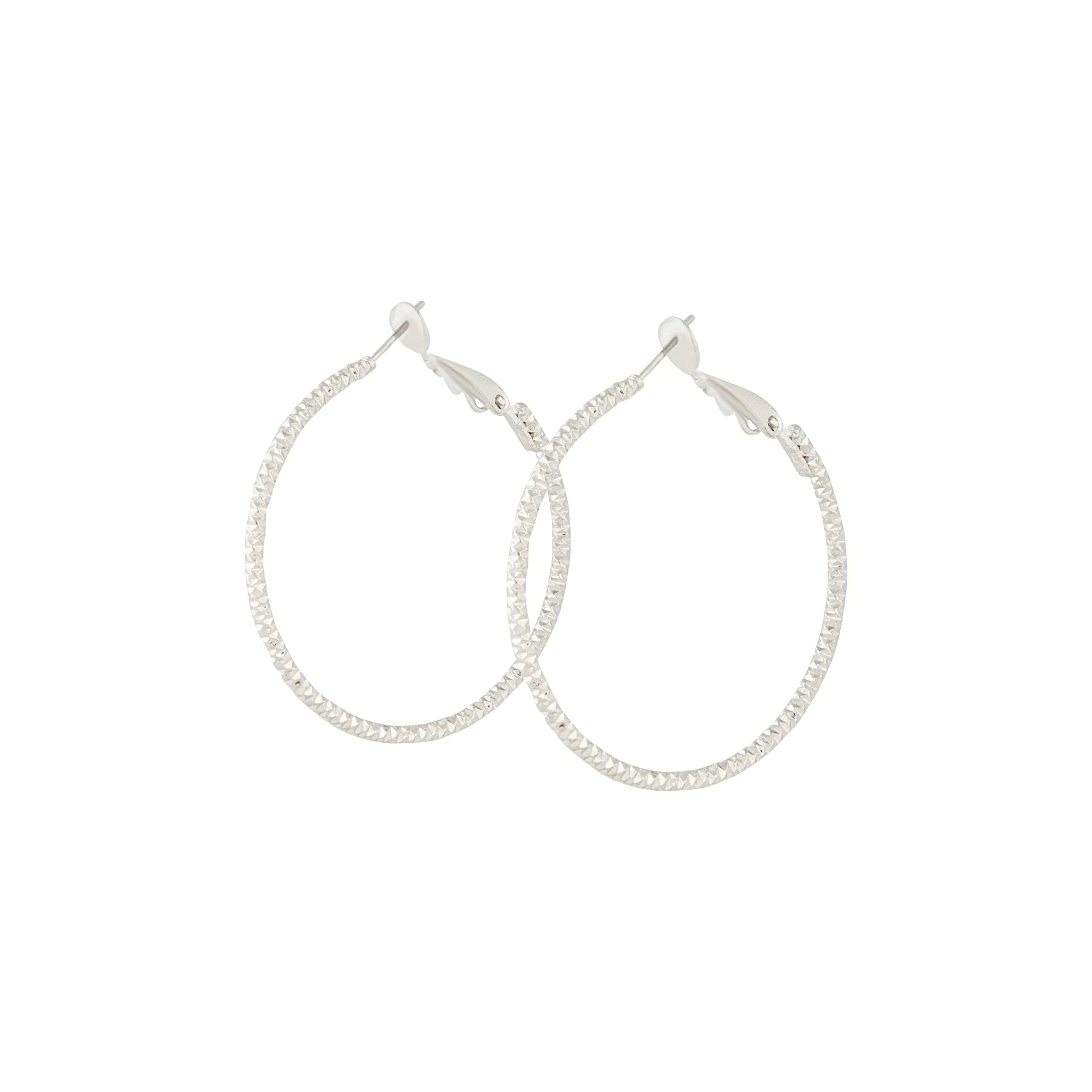 Classic Silver Round Hoop Earrings