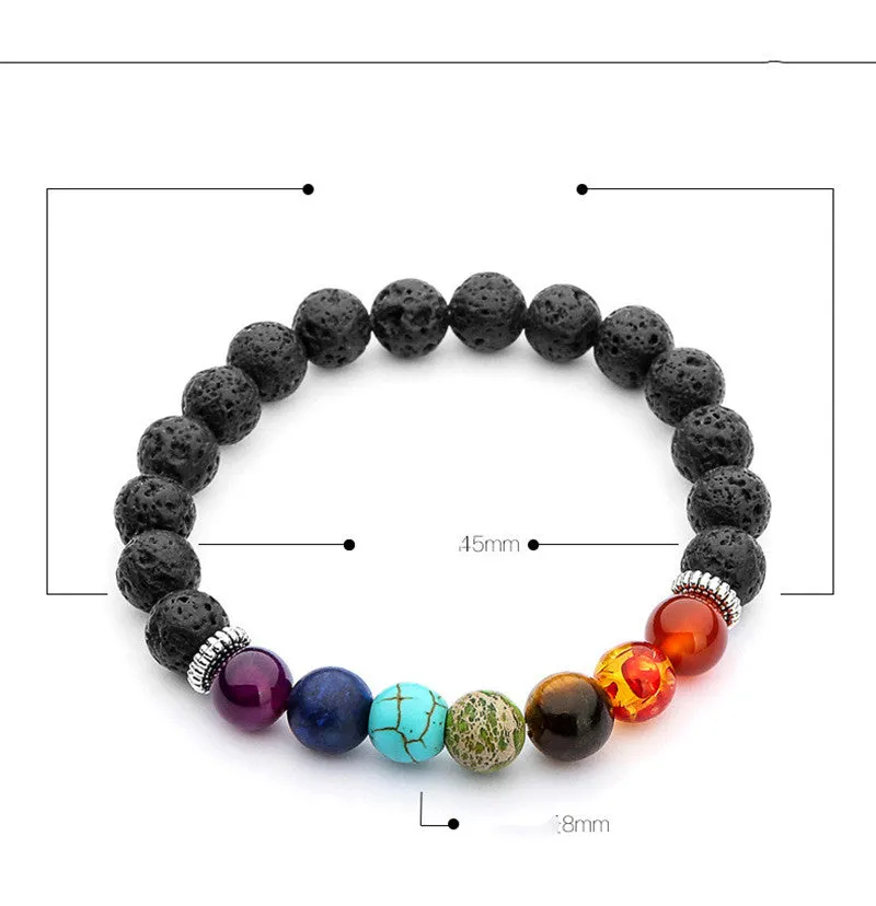 Colorful Chakra Yoga Energy Balance Bracelet