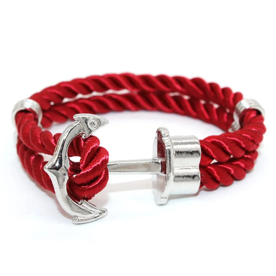 Colorful rope anchor bracelet