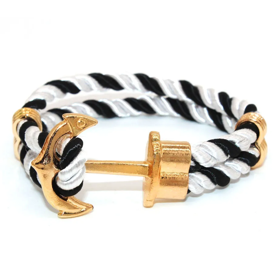 Colorful rope anchor bracelet