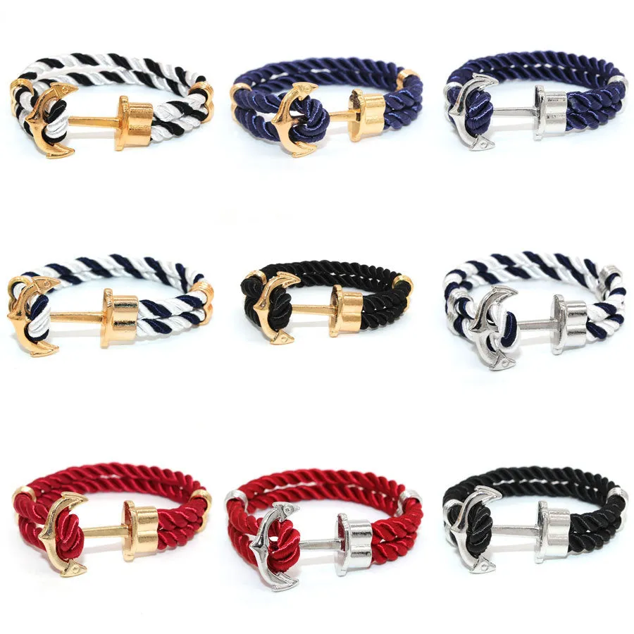 Colorful rope anchor bracelet