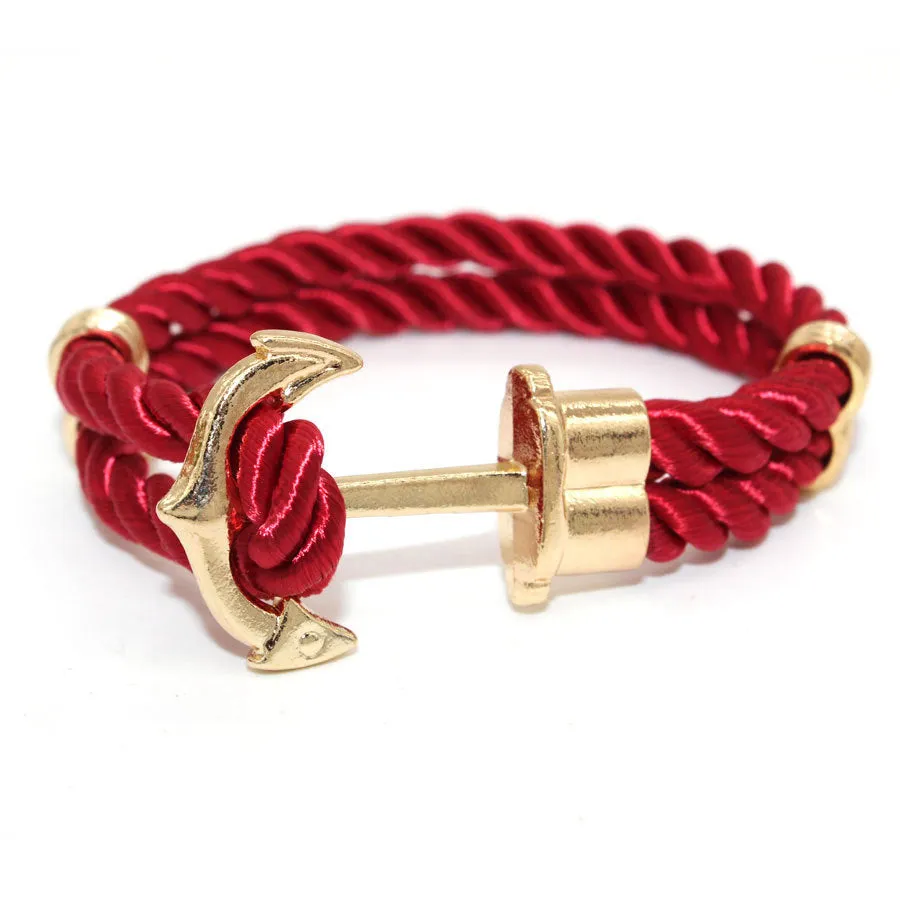 Colorful rope anchor bracelet