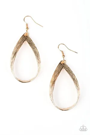 Come Reign Or Shine Gold Earrings - Paparazzi Accessories