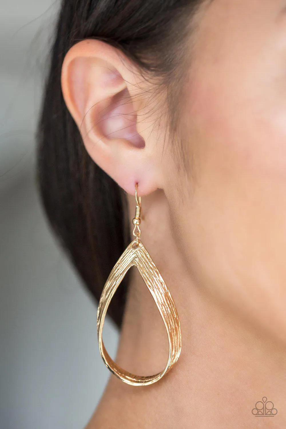 Come Reign Or Shine Gold Earrings - Paparazzi Accessories