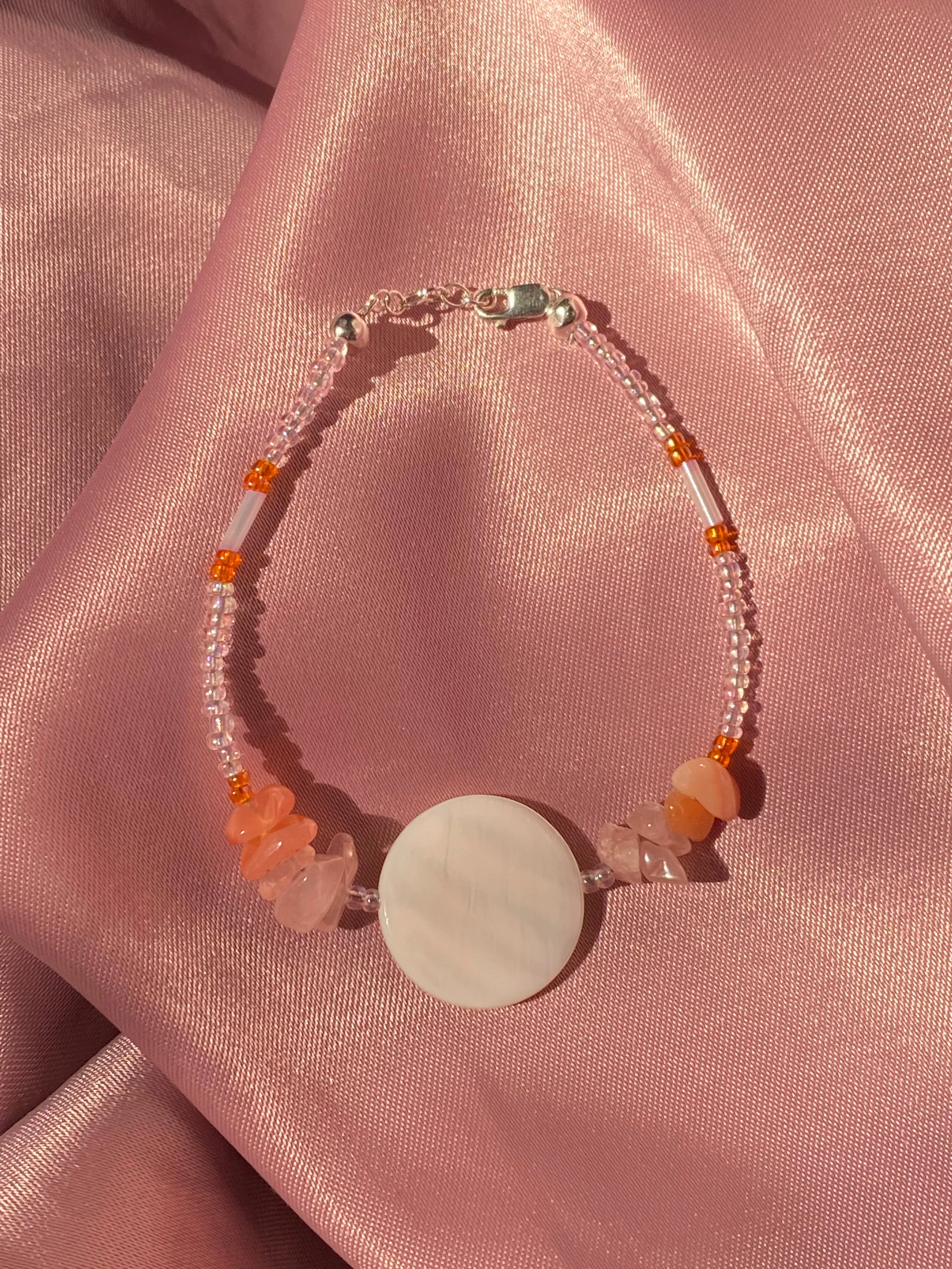 Coral & Pearl Bracelet