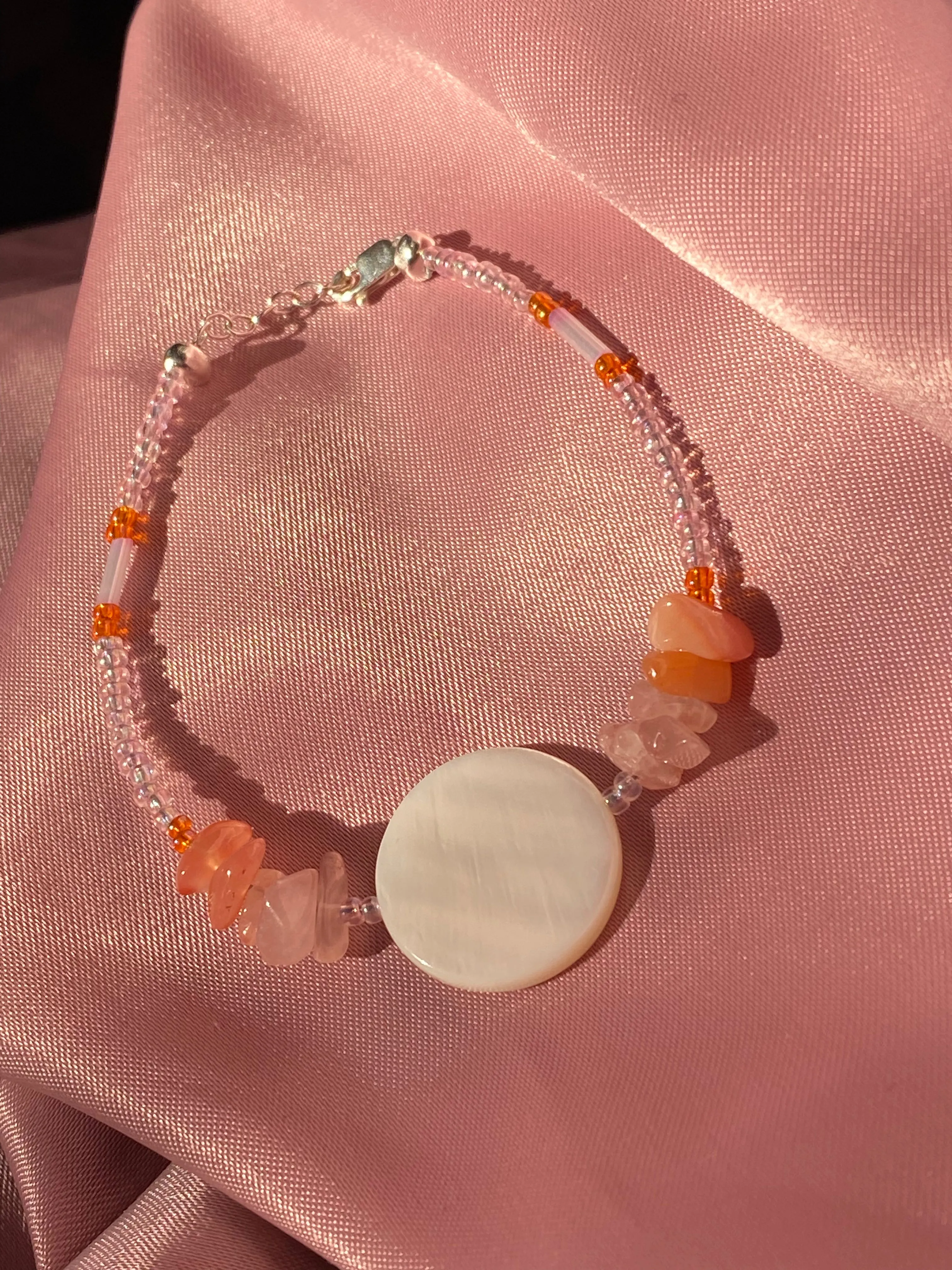 Coral & Pearl Bracelet