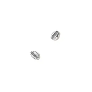 Cowrie Shell Small Earrings Silver