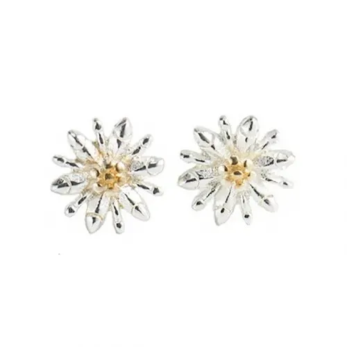 Cute Little Daisy  Earrings, Sterling Silver