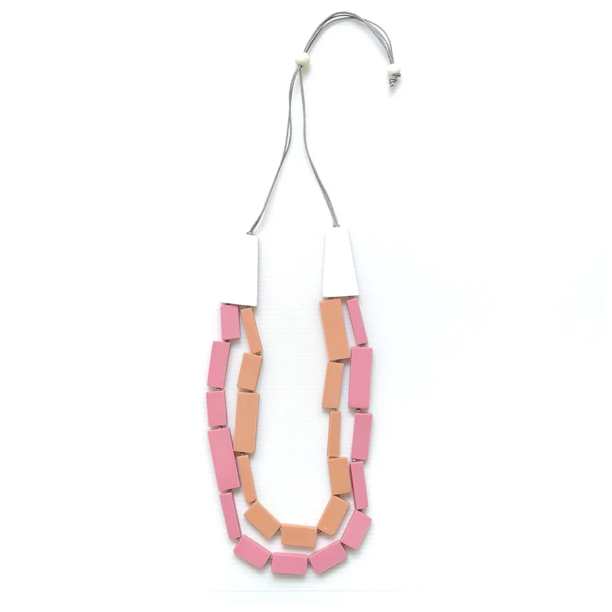 Deeva Double Layer Pink Nude Necklace