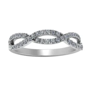 Derowen Infinity Trendy Diamond Wedding Ring