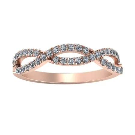 Derowen Infinity Trendy Diamond Wedding Ring