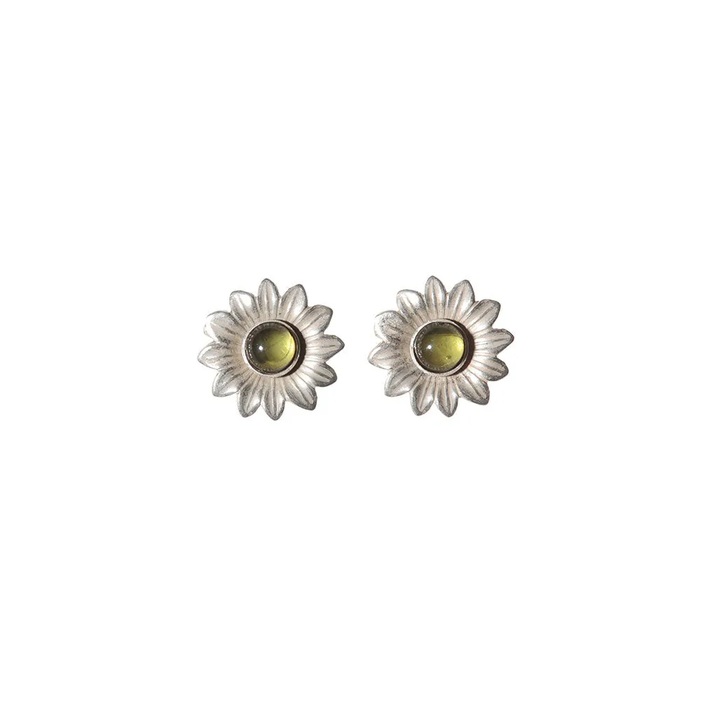 Distressed Flower Stud Earrings