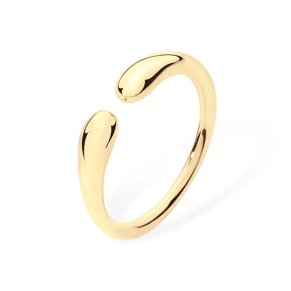 Double Drop Ring in Gold Vermeil