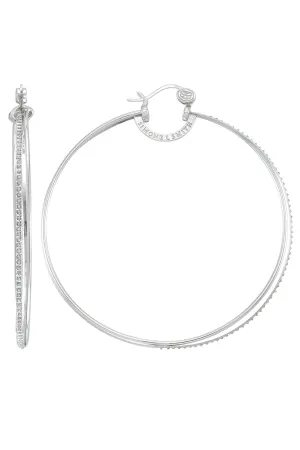 Double Up Hoops with Diamond Embellishments - Extra Large