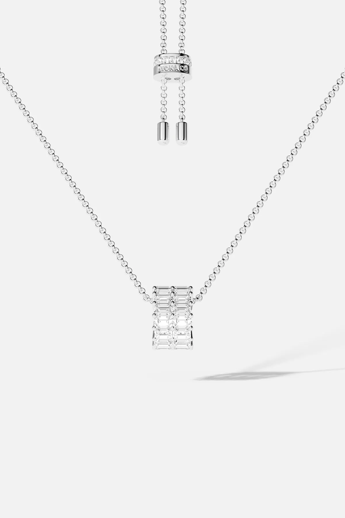 Eclat Adjustable Necklace with Double Row Ring