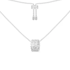 Eclat Adjustable Necklace with Double Row Ring