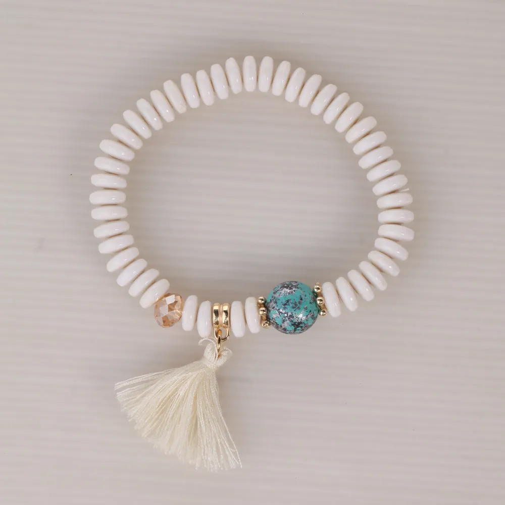 Eco-friendly Turquoise Multi-layer Tassel Bracelet