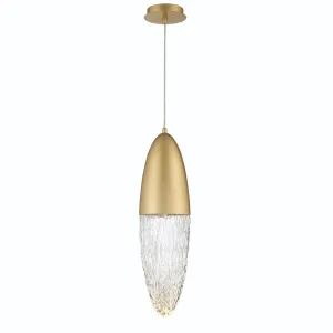 Ecrou 7 in. LED Pendant Light Gold Finish