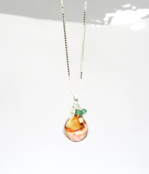 Fire Opal with a touch of emerald power ( SOLD)